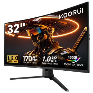 KOORUI G3221SC 31.5" QHD 170Hz VA Curved Gaming Monitor