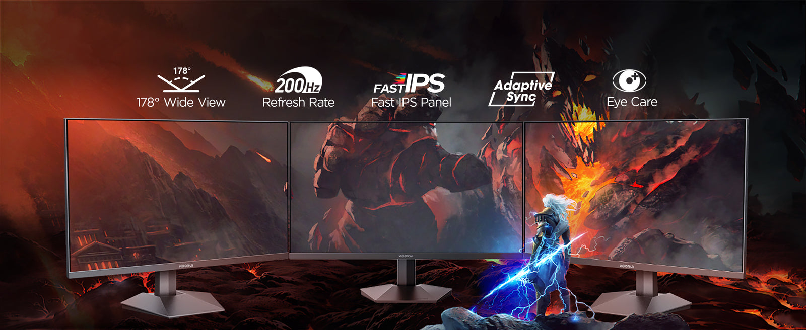 KOORUI G2421V 23.8" QHD 180Hz Fast IPS Gaming Monitor feature
