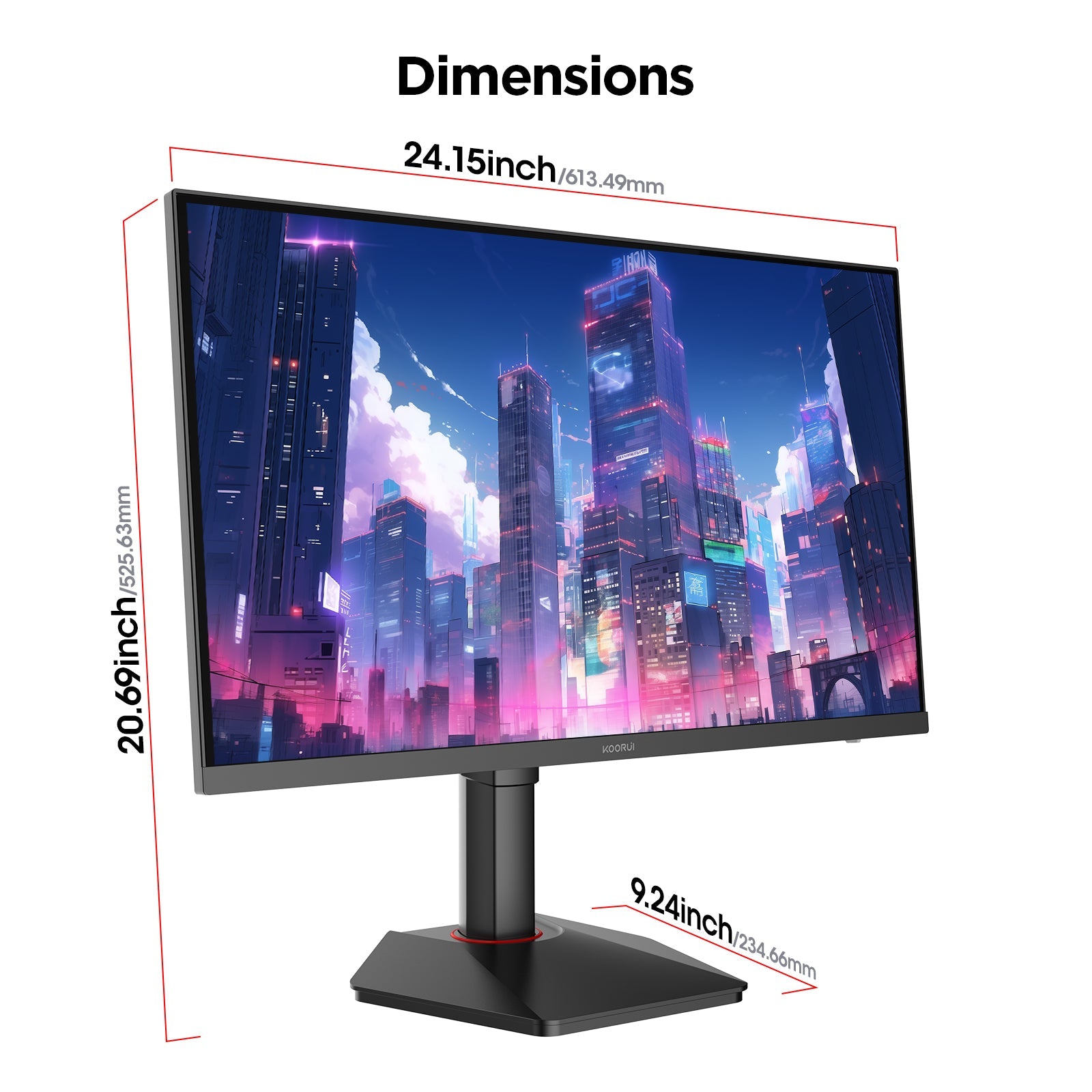 KOORUI G2721E 27" QHD 320Hz Fast IPS Gaming Monitor - Image 3