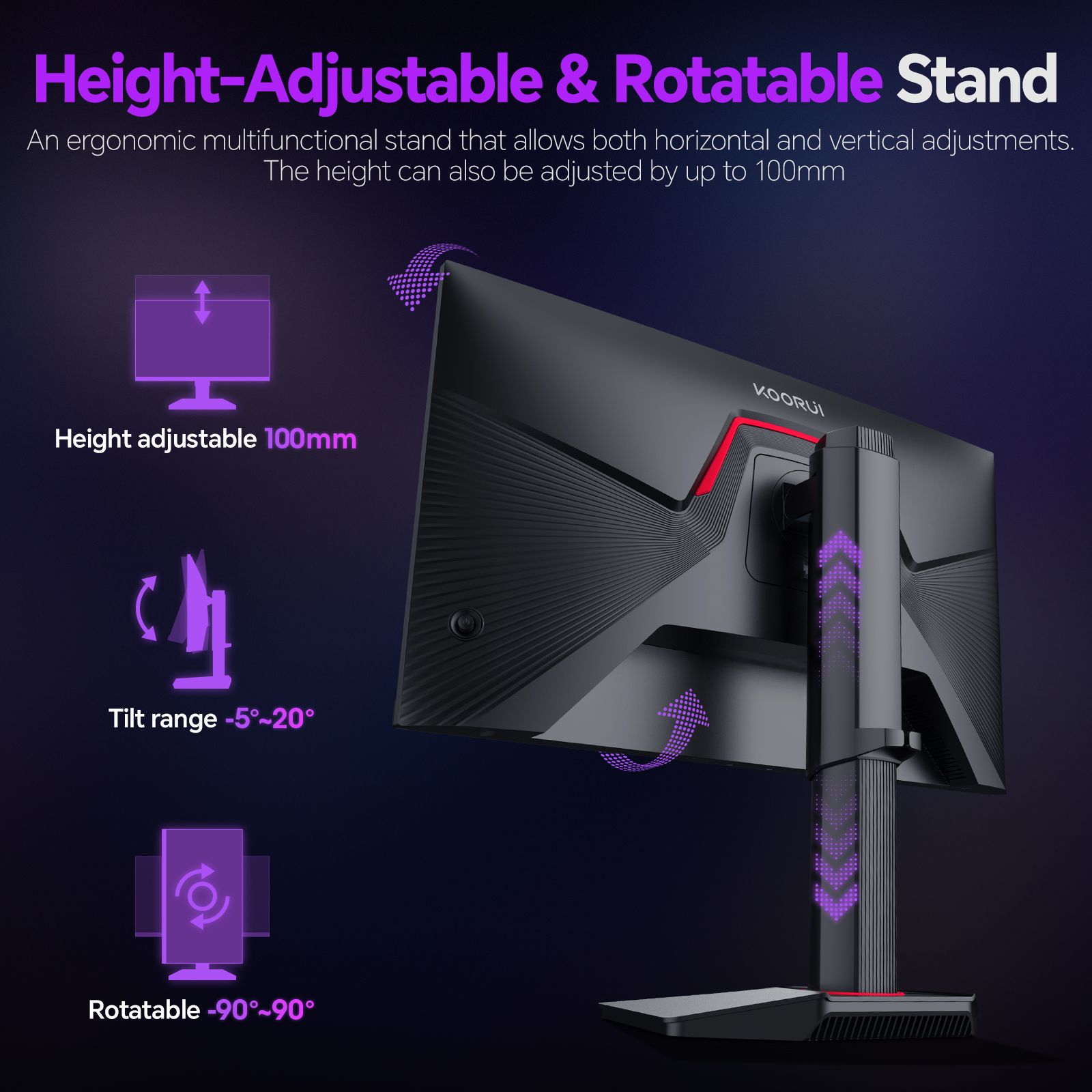 KOORUI G2722P 27" QHD 200Hz Fast IPS Gaming Monitor - Image 5