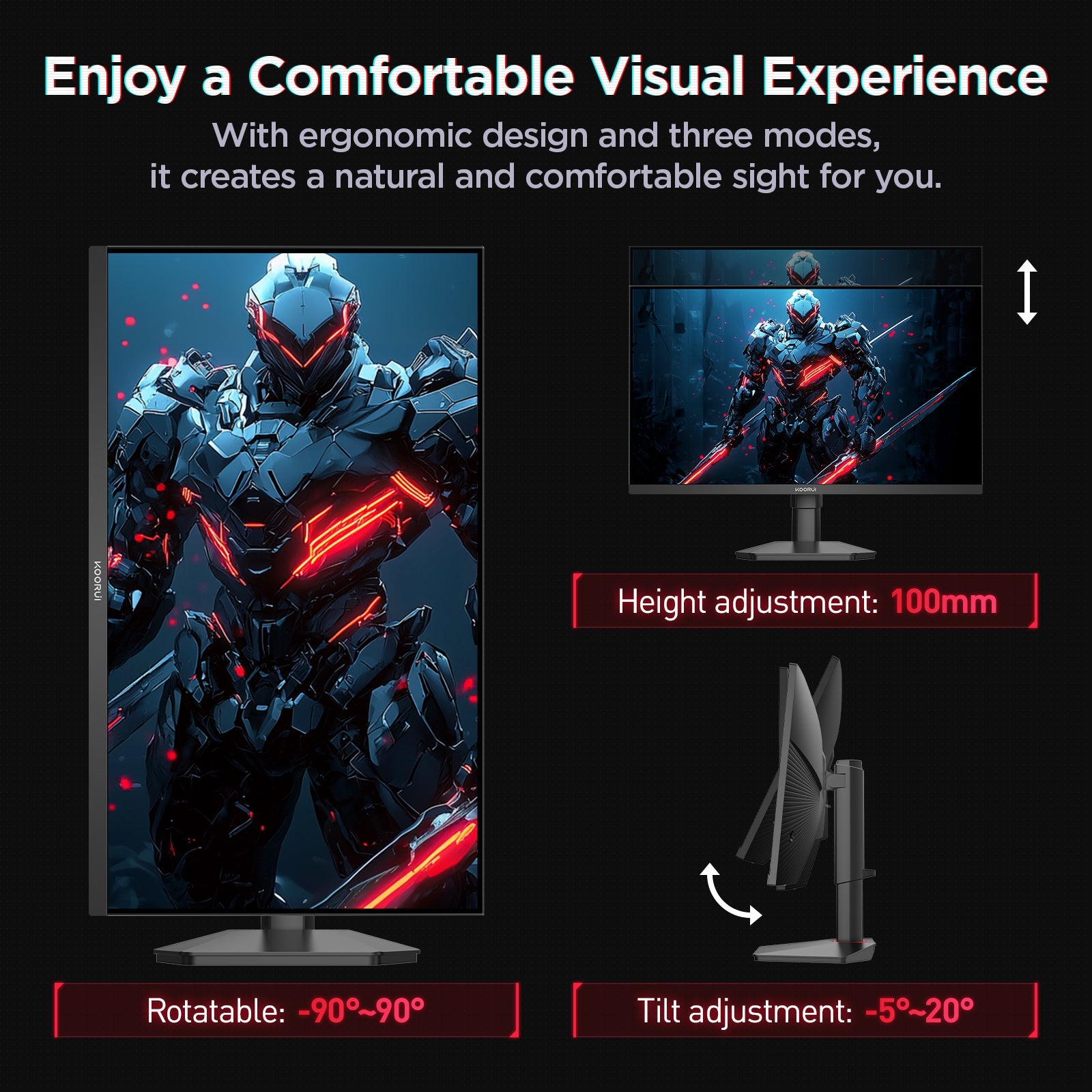 KOORUI G2721E 27" QHD 320Hz Fast IPS Gaming Monitor - Image 10